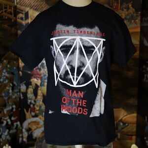 Medium Justin Timberlake Man of the Woods 2018 Tour Black Band T-shirt Tee